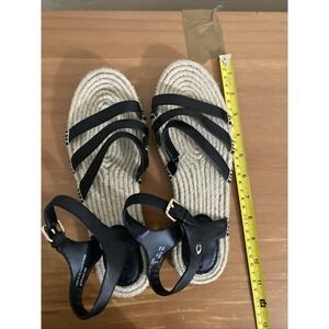 Coach Carissa Black Espadrille‎ Sandals size 8